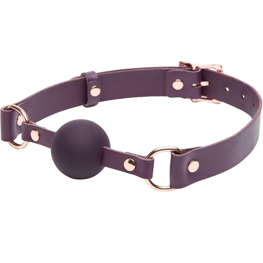 Fifty Shades Freed Cherished Collection Leather Ball Gag, Plum - dearlady.us