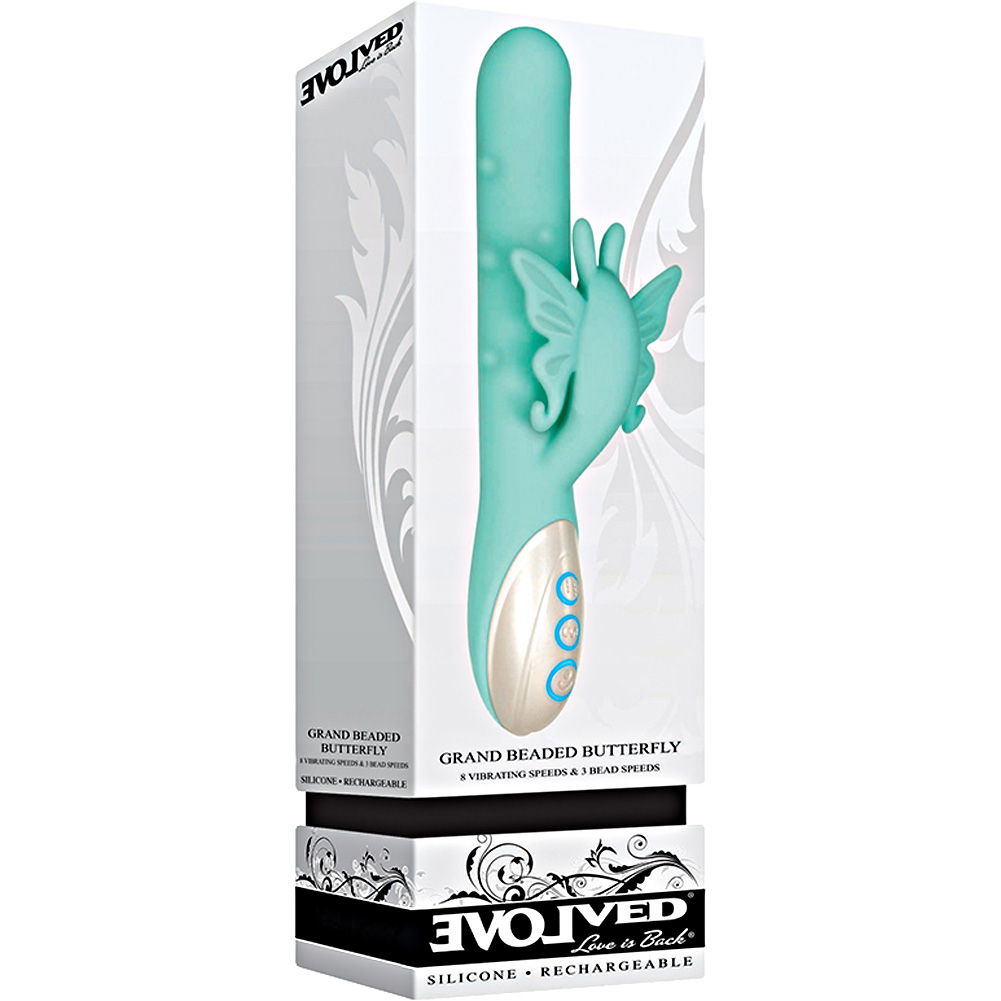 Evolved Grand Beaded Butterfly Rechargeable Vibrator, 9