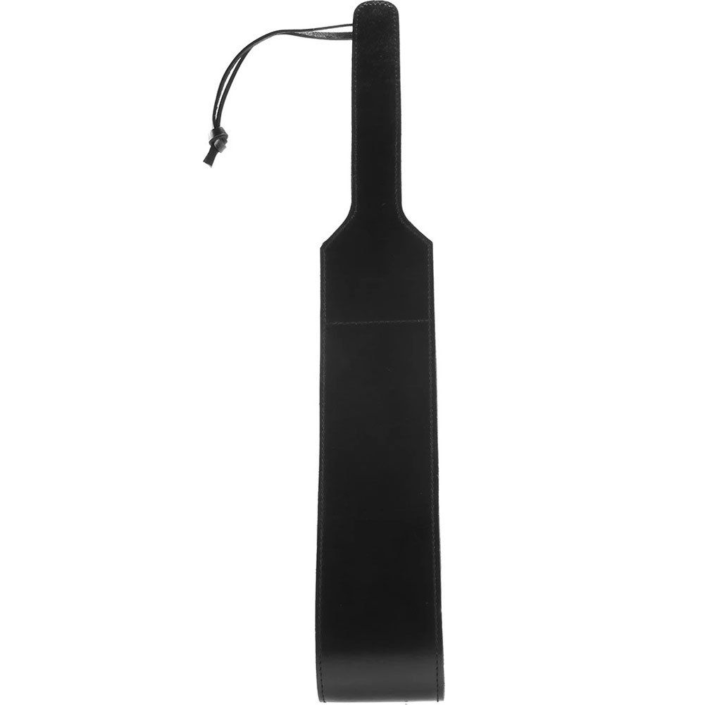 Rouge Folded Black Leather bondage paddle for spanking with
