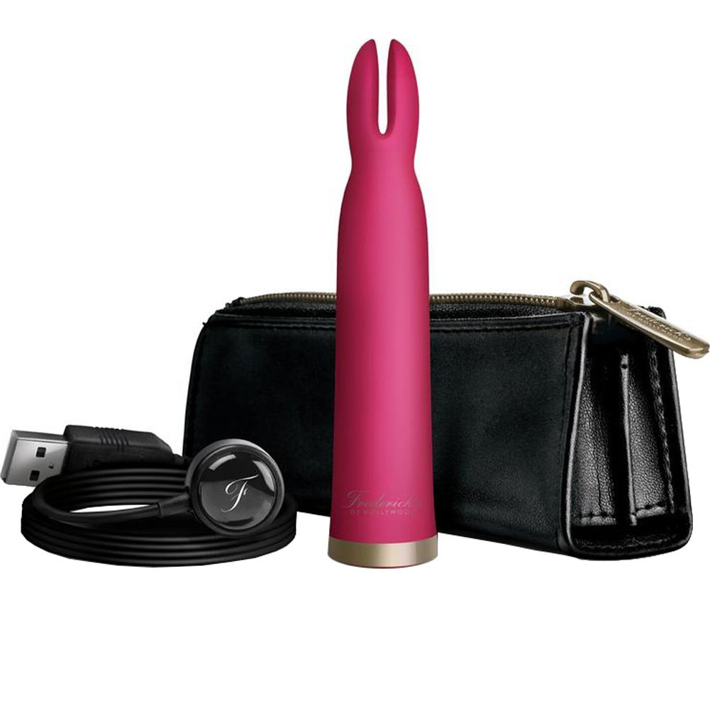 Fredericks Of Hollywood Rechargeable Silicone Rabbit Bullet Vibrator Pink 7032