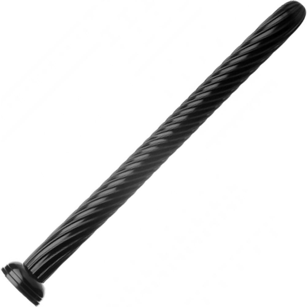 Hosed Spiral Hose Extra Long Dildo, 19", Black dearlady.us