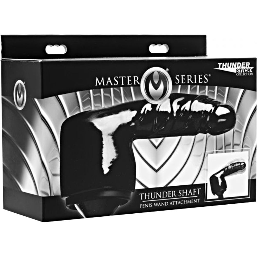 Master Series Thunder Shaft Penis Wand Attachment Black