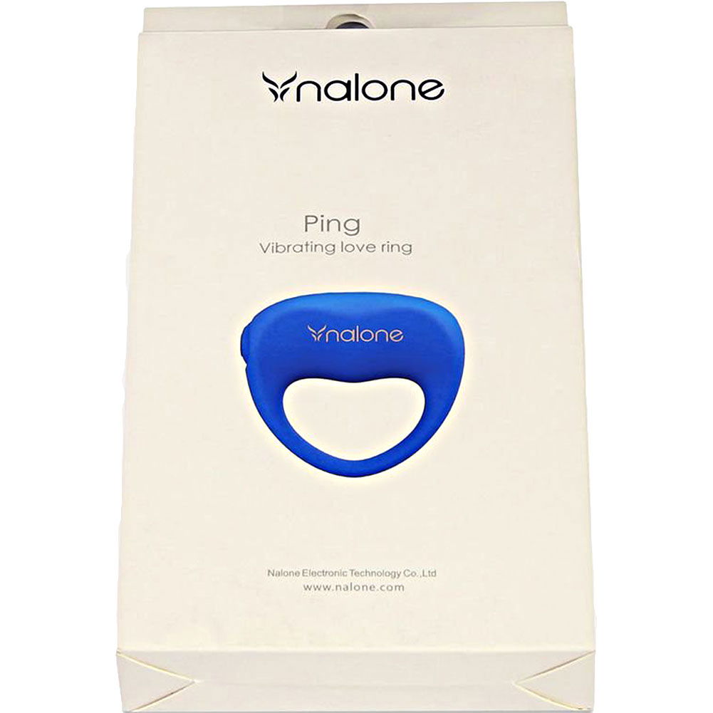 Nalone Ping Vibrating Single Speed Silicone Penis Ring, Blue