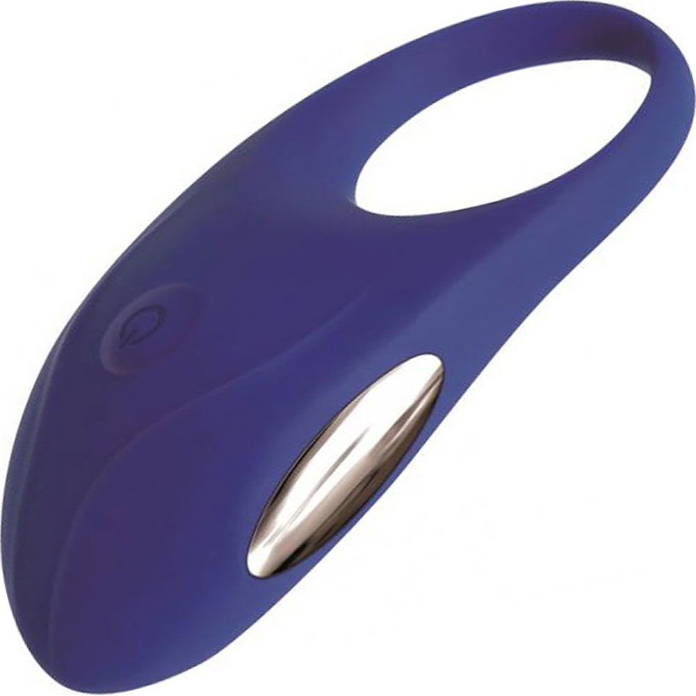 Adam and Eve Rechargeable Couples Penis Ring, Blue - dearlady.us