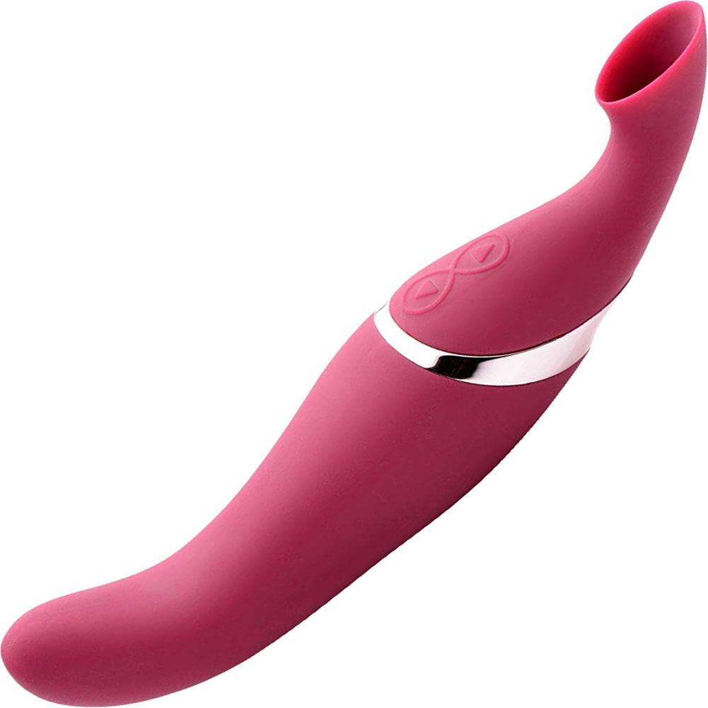 Inmi SheGasm Intense 2-In-1 Clit Stimulator with Suction and G-Spot Vibrator,  7.75