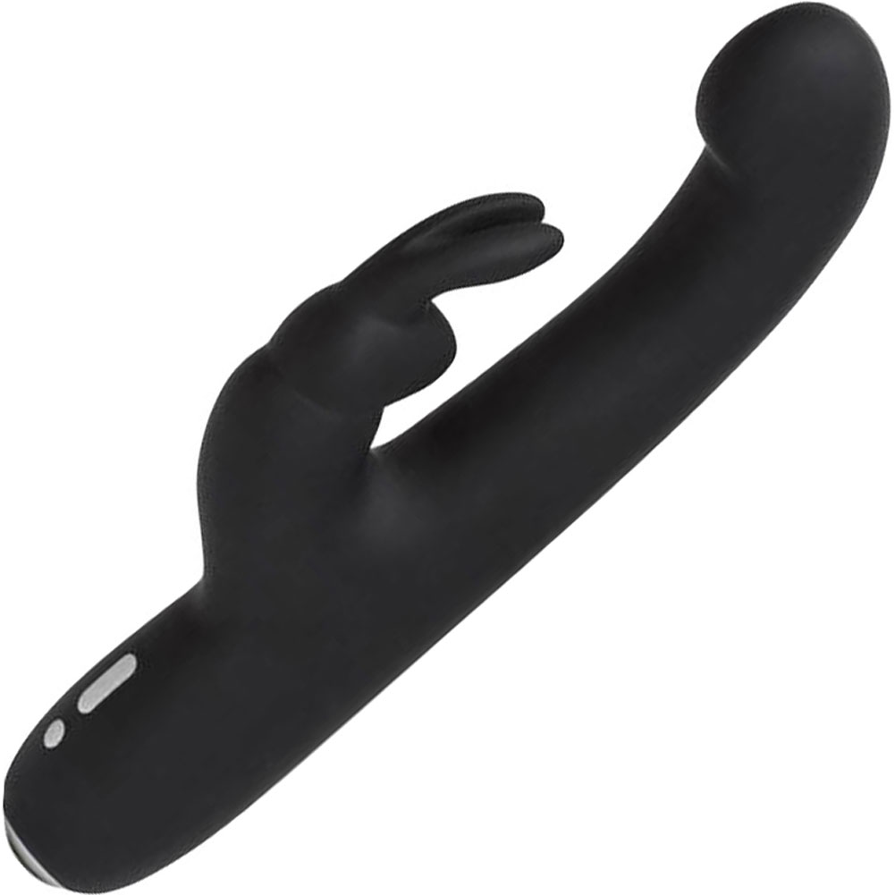 slim rabbit vibrator Rechargeable Slim Shaft Rabbit Vibrator w/ Rotating Beads