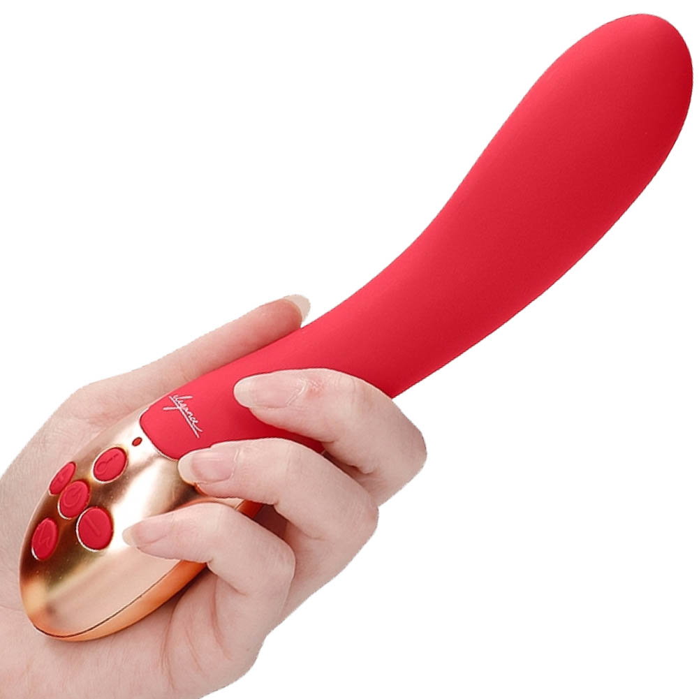 Elegance Posh Rechargeable Heating Vibrator, 8", Red/Gold - dearlady.us Elegance Posh Rechargeable Heating Vibrator, 8", Red/Gold - dearlady.us