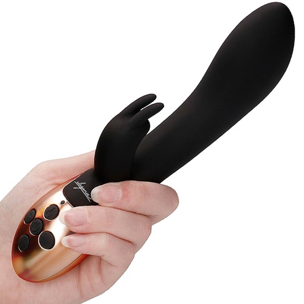 Elegance Opulent Heating Rabbit Vibrator, 8", Black/Gold - dearlady.us Elegance Opulent Heating Rabbit Vibrator, 8", Black/Gold - dearlady.us