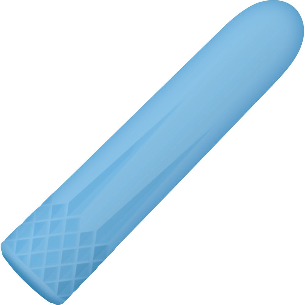 Adam and Eve Blue Diamond Rechargeable Silicone Bullet, 3.6