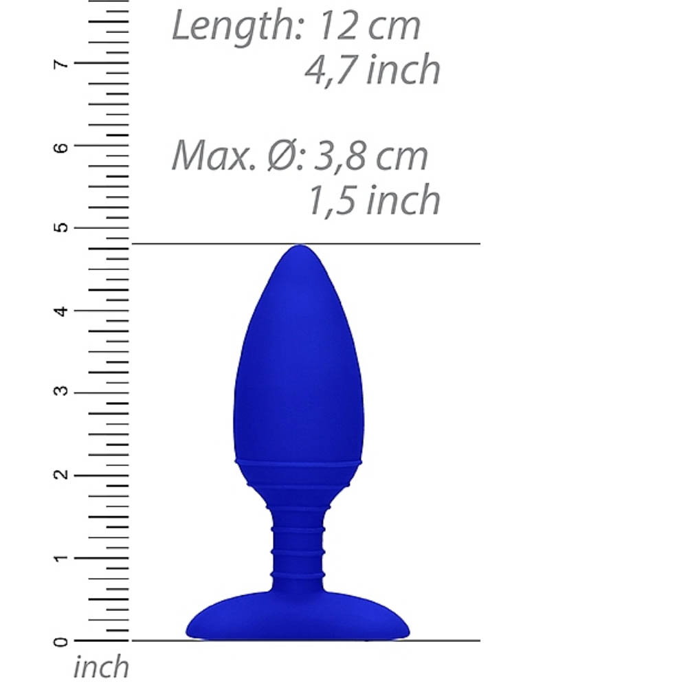 Elegance Glow Heating Vibrating Butt Plug, 4.75", Royal Blue - dearlady.us Elegance Glow Heating Vibrating Butt Plug, 4.75", Royal Blue - dearlady.us