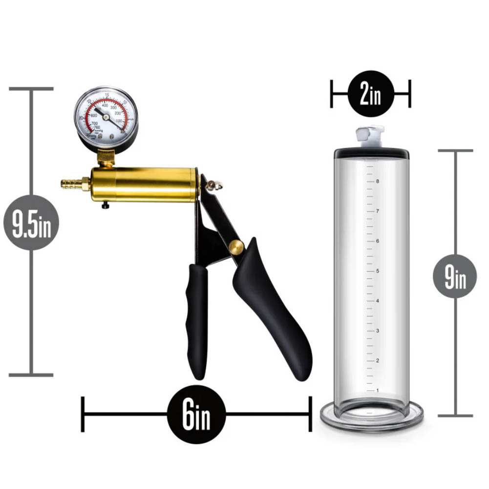 Performance - Vx7 Vacuum Penis Pump With Brass  Trigger & Pressure Gauge - Clear main image 1