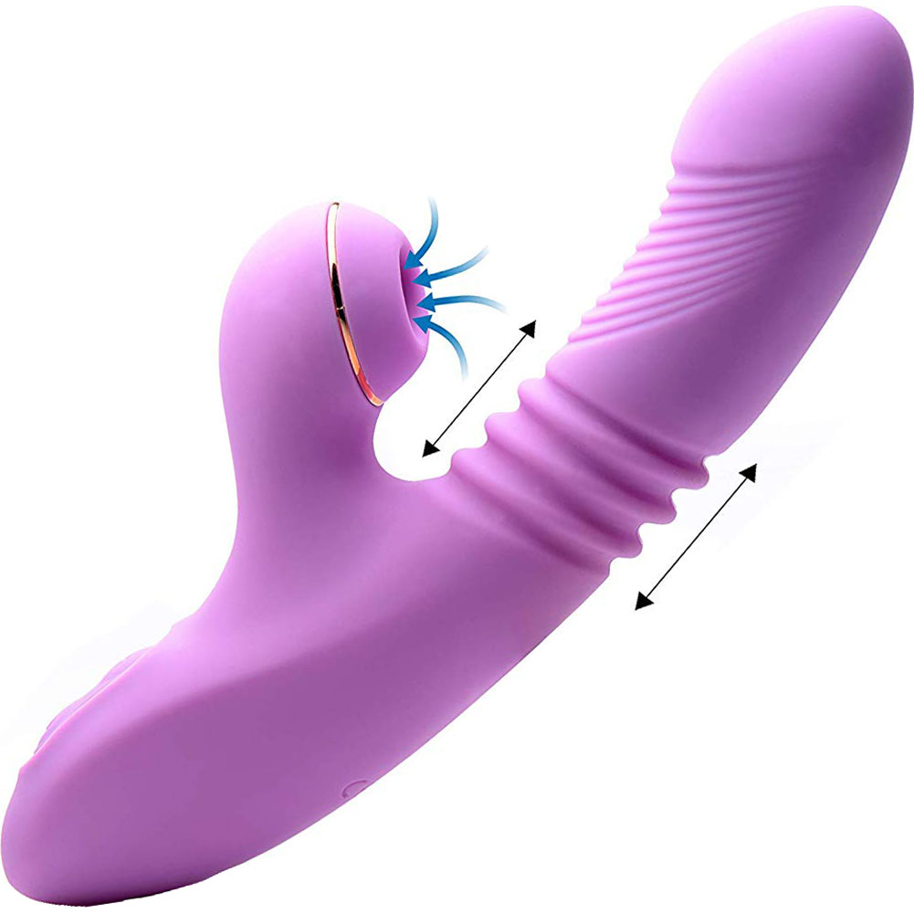 Inmi SheGasm Thrusting Rabbit Vibrator with Clit Suction, 9", Purple - dearlady.us Inmi SheGasm Thrusting Rabbit Vibrator with Clit Suction, 9", Purple - dearlady.us