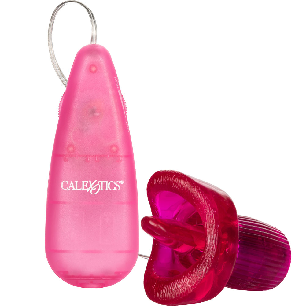 Clit Kisser Mouth with Vibrating Tongue Stimulator, 3.5", Pink - dearlady.us