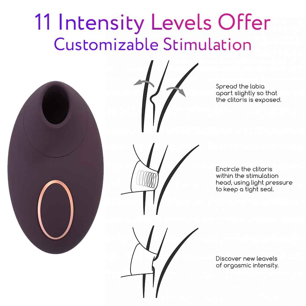 Irresistible Seductive Rechargeable Clitoral Suction Vibrator, 3.5", Purple  - dearlady.us
