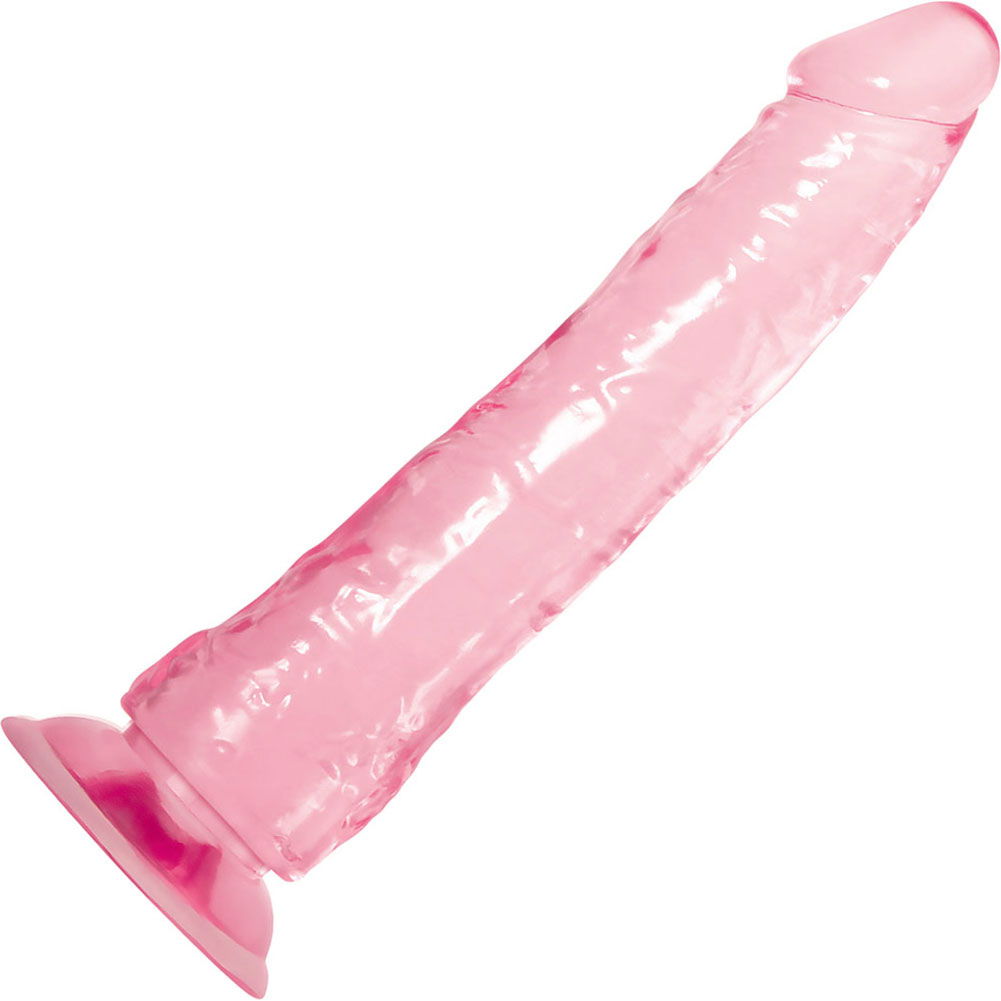 Adam and Eve Pink Jelly Realistic Dildo, 8.25