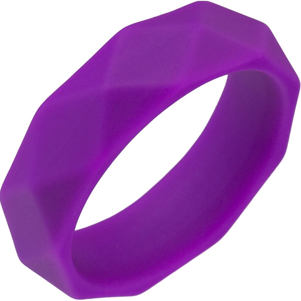 Wellness Geo Silicone Penis Ring, 1.75, Purple 