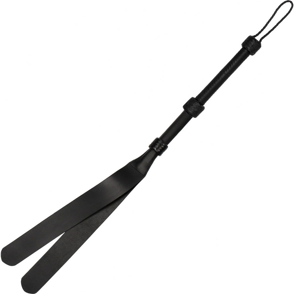 Ouch Pain Heavy Duty Double Tailed Whip Flogger, 31", Black - dearlady.us