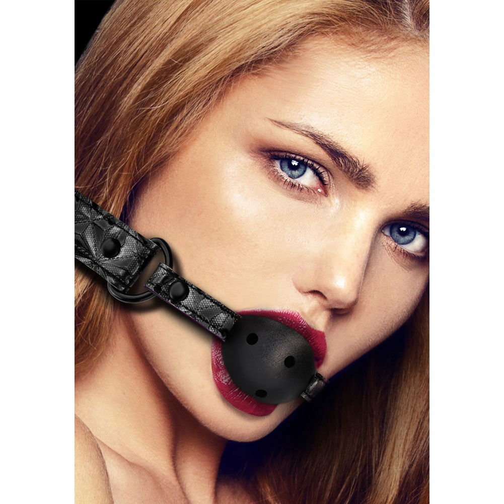 Ouch Breathable Luxury Ball Gag, Black - dearlady.us