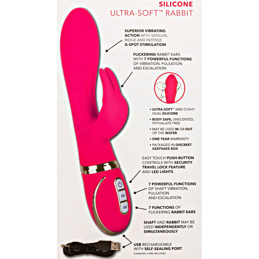 Jack Rabbit Signature Silicone Ultra Soft Rabbit Vibrator 9 Pink