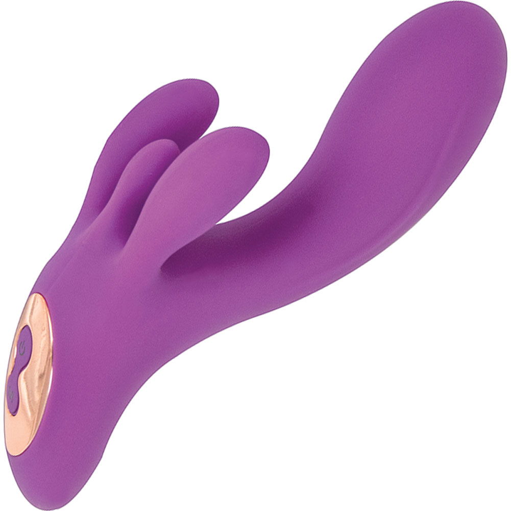 Vibes of New York Triple Tickler Massager Silicone Vibrator, 6.5