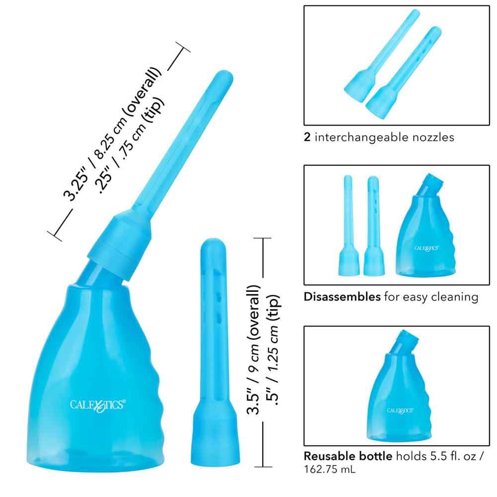 CalExotics Ultimate Douche with 2 Interchangeable Nozzles, Blue