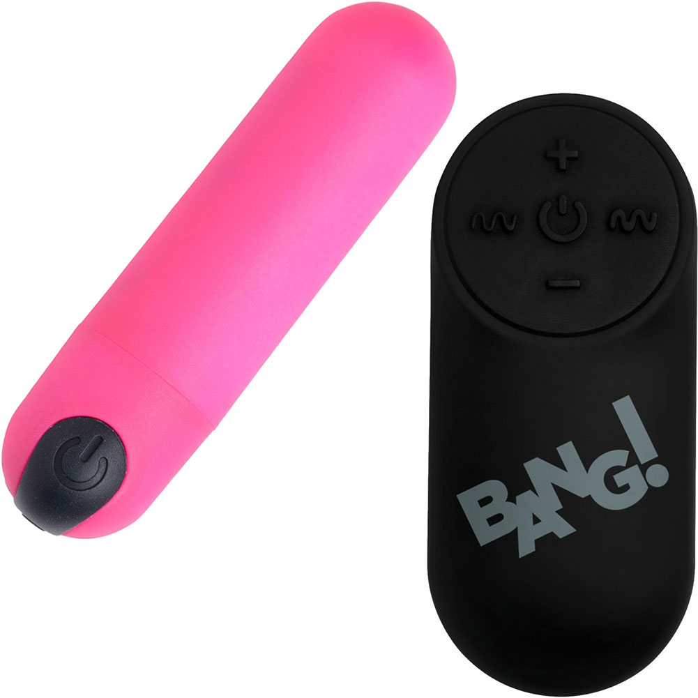 Bang Vibrating Silicone Bullet with Remote Control, 3", Pink - dearlady.us Bang Vibrating Silicone Bullet with Remote Control, 3", Pink - dearlady.us