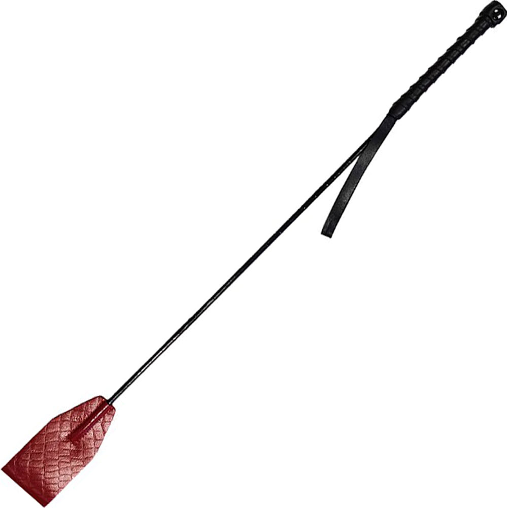 Rouge Anaconda Leather Riding Crop, 25