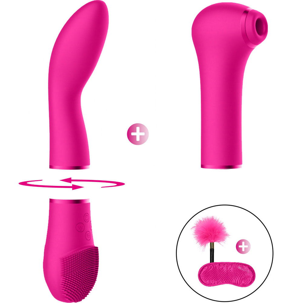 Switch Pleasure Kit No 2 Vibrator with Suction Pulse Wave and G-spot  Attachments, Pink - dearlady.us