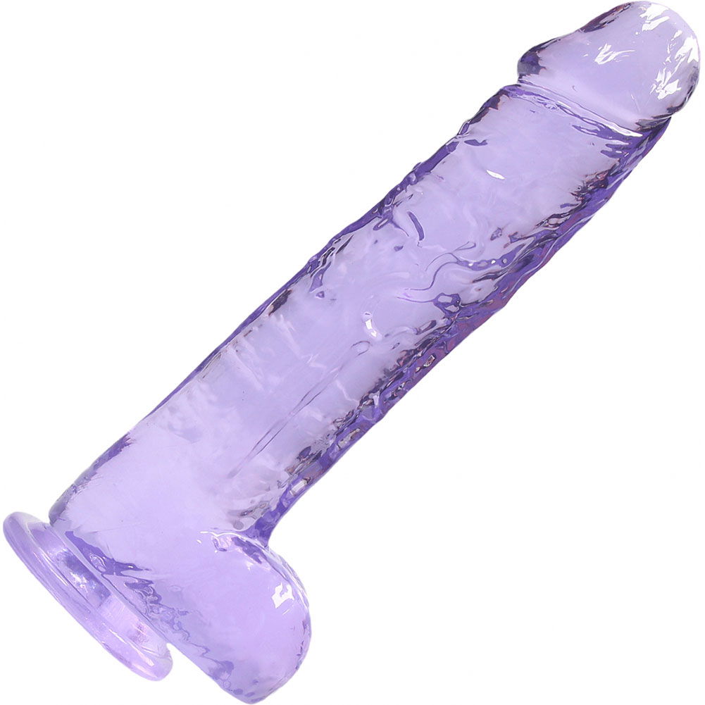 RealRock Realistic Crystal Clear Dildo with Balls, 9