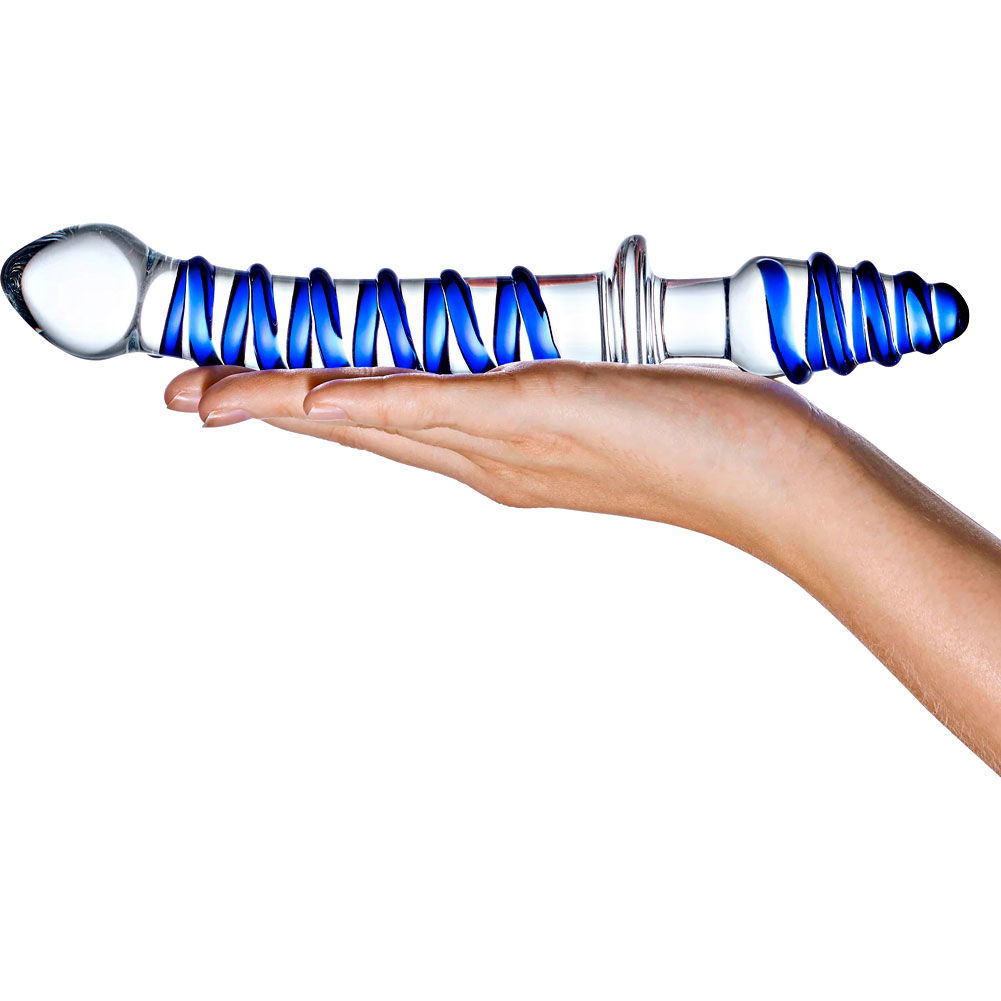 glas Mr Swirly Double Ended Glass Dildo and Butt Plug, 10