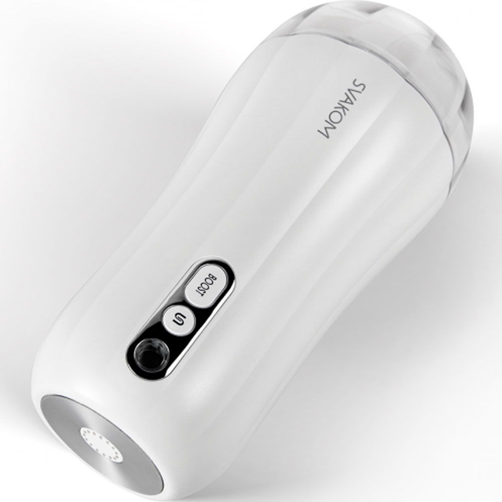 Svakom Robin Vibrating Masturbator, White - dearlady.us