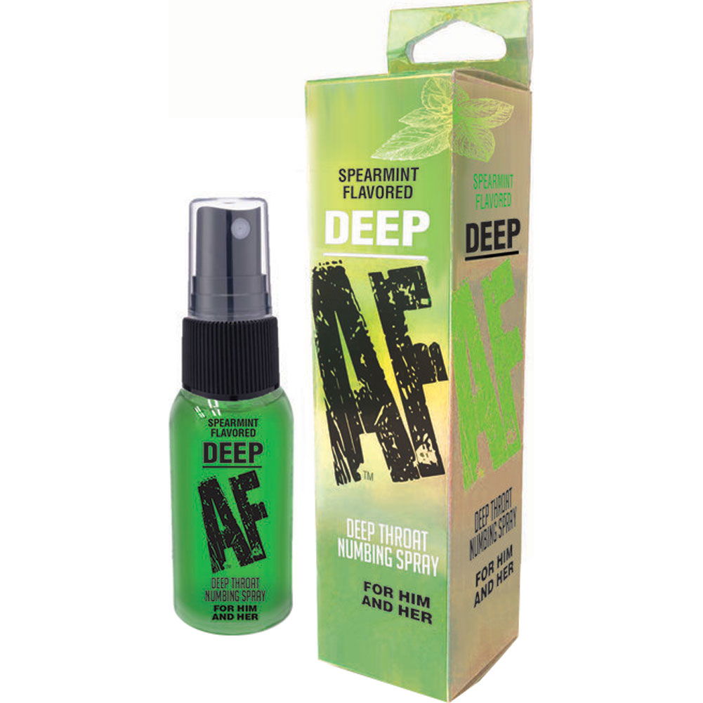 Deep AF Numbing Throat Spray, 1 fl.oz (29.5 mL), Spearmint - dearlady.us