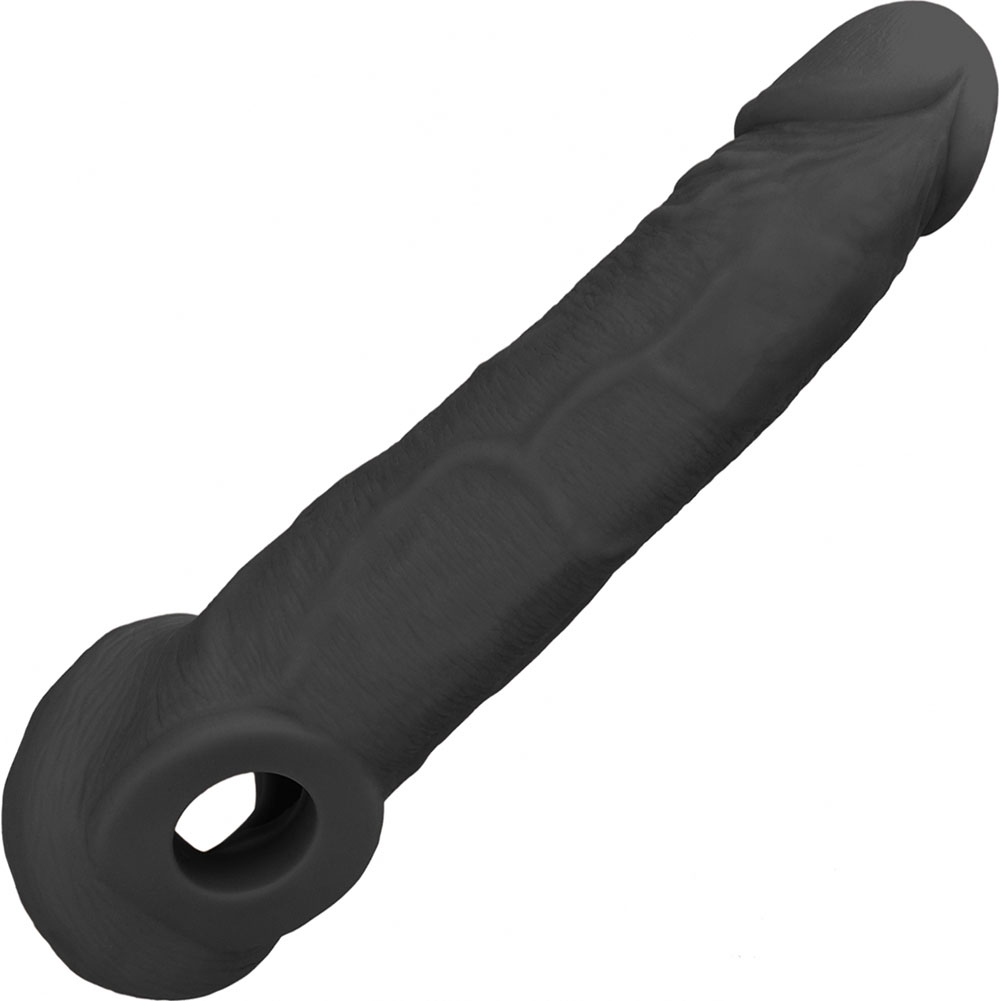 2.5" Extra Length RealRock Realistic Penis Extender with Ball Strap, 9", Black - dearlady.us 2.5" Extra Length RealRock Realistic Penis Extender with Ball Strap, 9", Black - dearlady.us