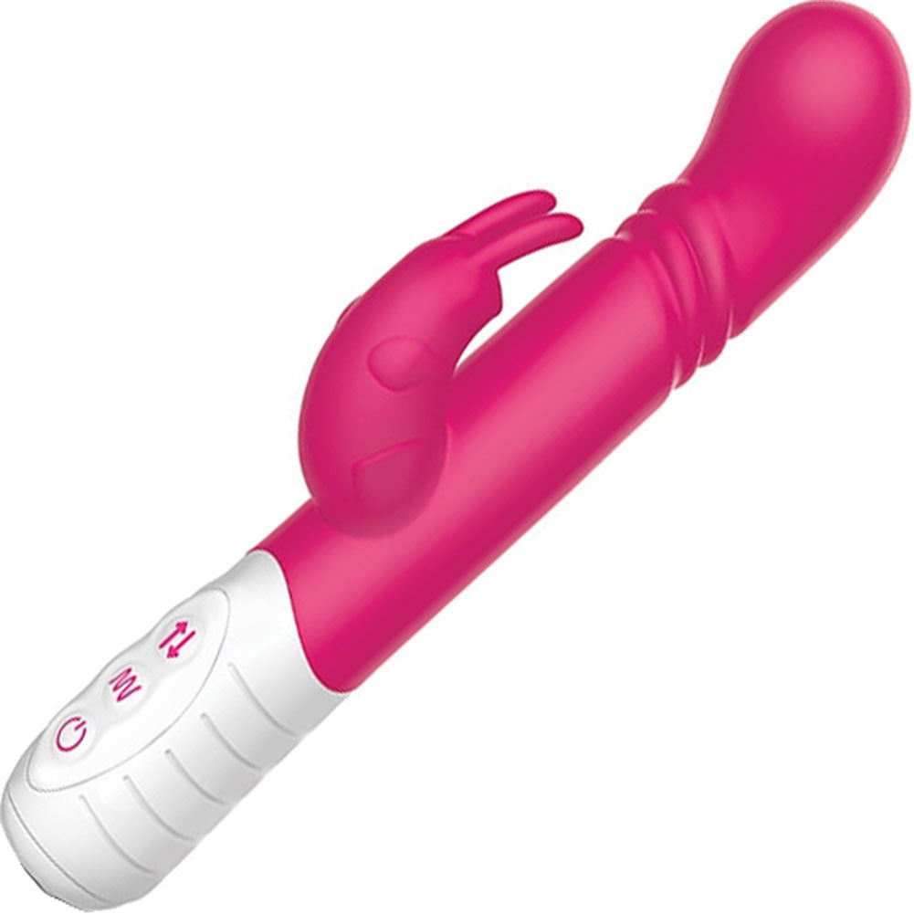 Rabbit Essentials Thrusting Slim Shaft Rabbit Vibrator, 9