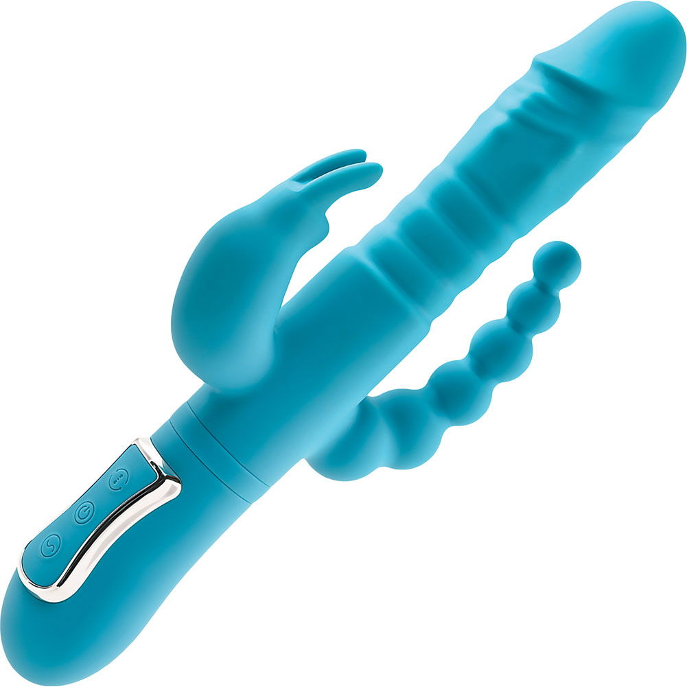 Adam and Eve Eves Thrusting Triple Joy Rabbit Vibrator, 10