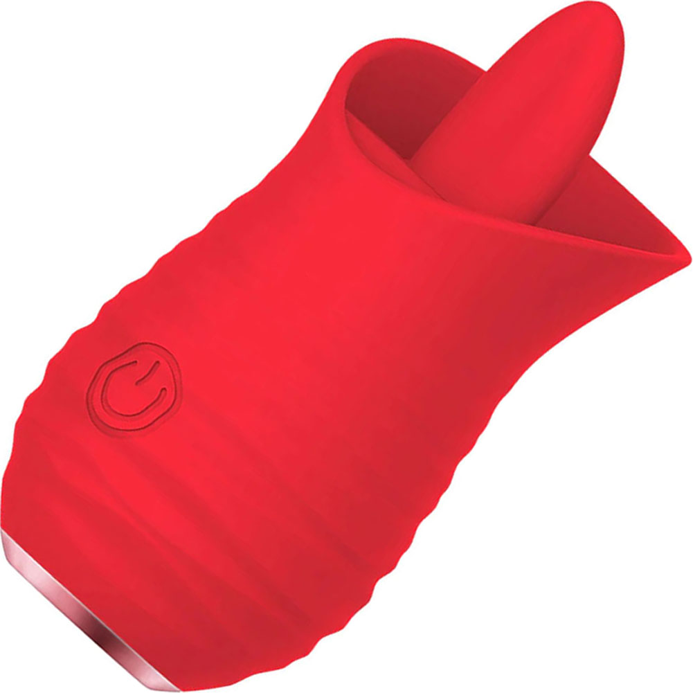 Luv Inc Tv08 Tongue Flickering Vibrator, 3.74", Red - dearlady.us