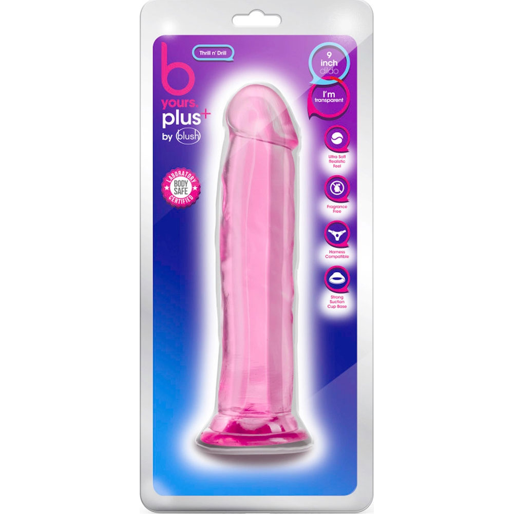 B Yours Plus Thrill n Drill Dildo with Suction Cup Base, 9