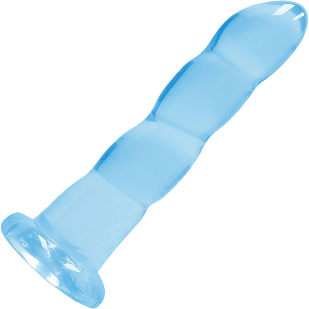 RealRock Crystal Clear Bulbous Tip Dildo with Suction Cup, 7