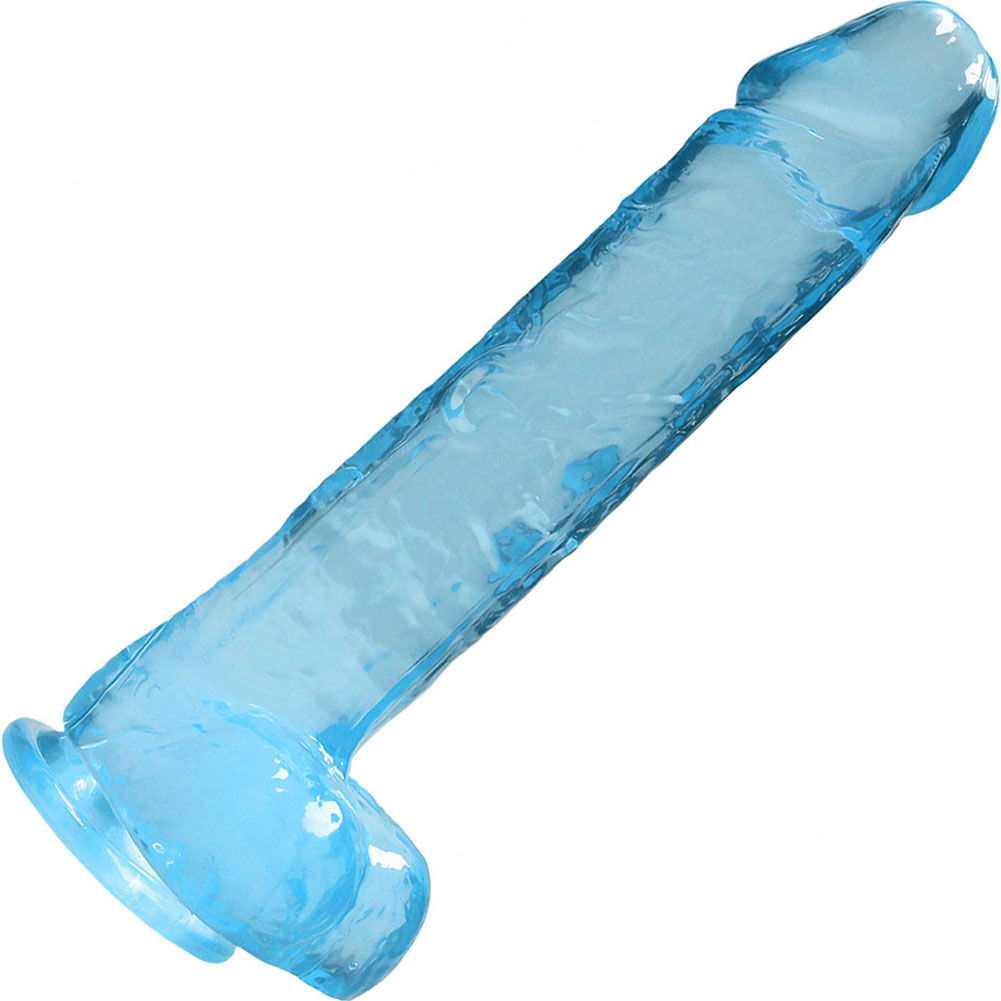 RealRock Crystal Clear Realistic Dildo with Balls, 10