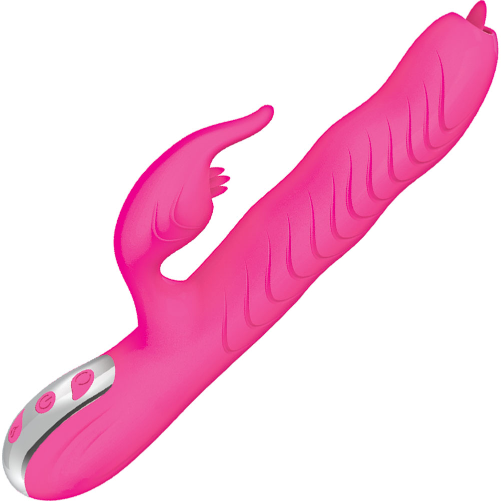 Passion Dolphin Heat Up Dual Stimulation Vibrator, 8.5", Pink - dearlady.us Passion Dolphin Heat Up Dual Stimulation Vibrator, 8.5", Pink - dearlady.us
