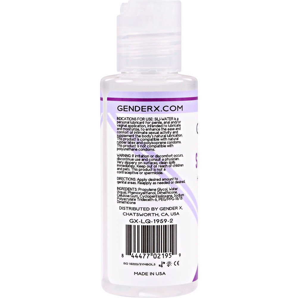Gender X SiliWater Hybrid Personal Lubricant, 2 fl.oz (60 mL