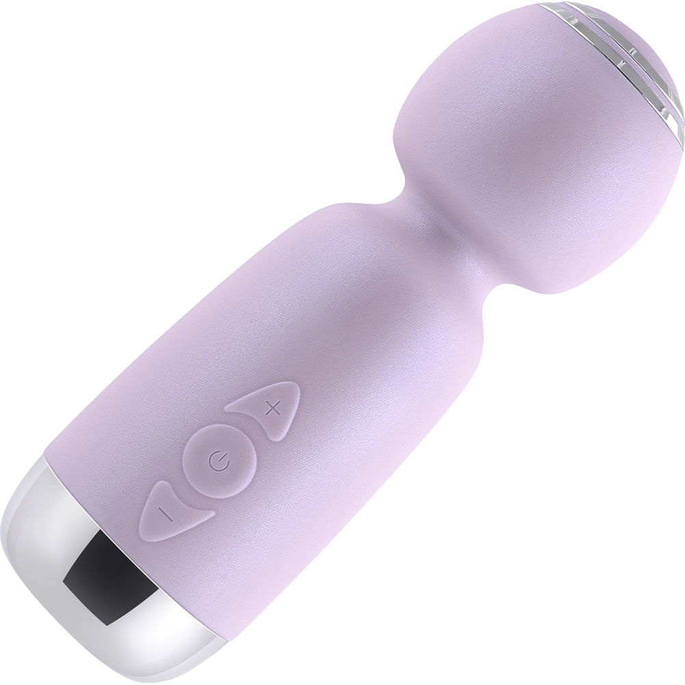 Playboy Royal Mini Rechargeable Silicone Wand Vibrator, 5