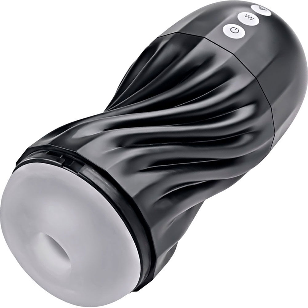 Playboy Solo Rechargeable Sucking Vibrating Masturbator, Black - dearlady.us