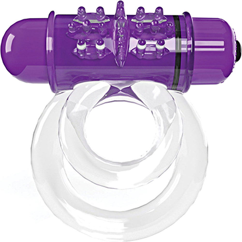 Screaming O 4B DoubleO 6 Vibrating Double Penis Ring, Grape - dearlady.us