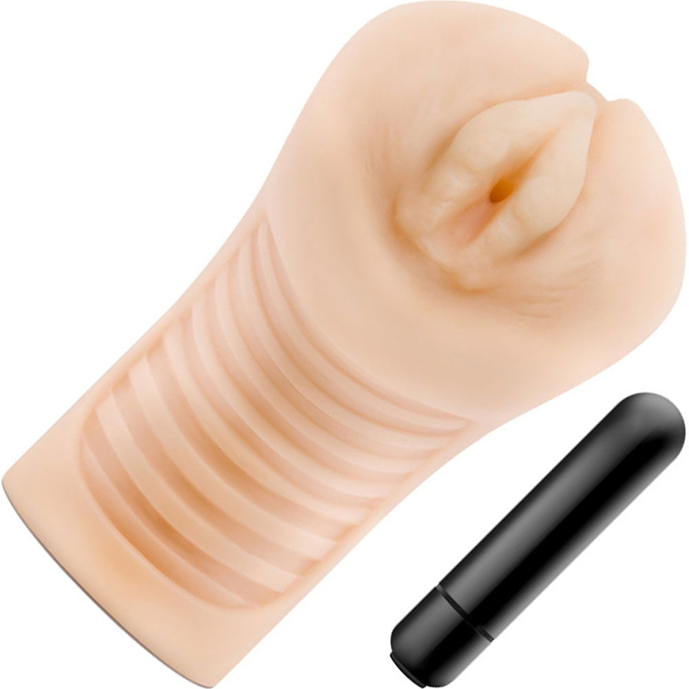 M Elite Soft and Wet Annabella Vibrating Stroker, Vanilla - dearlady.us