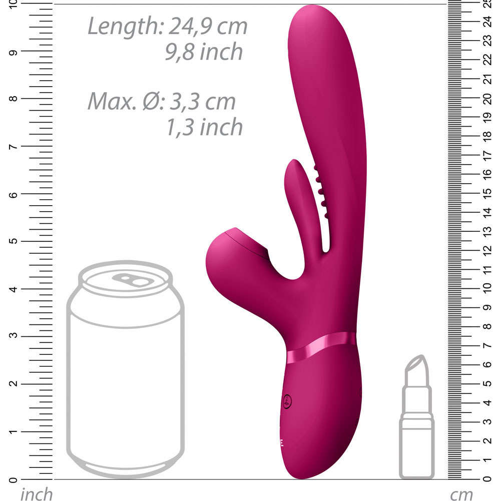 Vive KURA Thrusting G-Spot, Flapper, Pulse Wave Clit Vibrator, 9.8", Pink - dearlady.us Vive KURA Thrusting G-Spot, Flapper, Pulse Wave Clit Vibrator, 9.8", Pink - dearlady.us