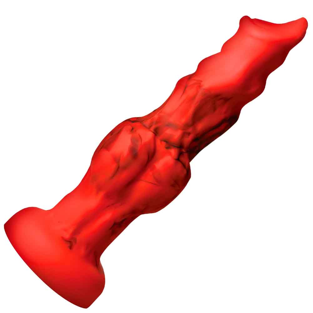 CreatureCocks Fire Hound Silicone Dildo, 10.1