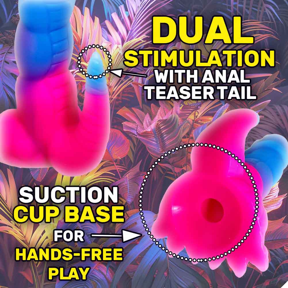 Playeontology Dicky Raptor Vibrating Silicone Dildo, 6
