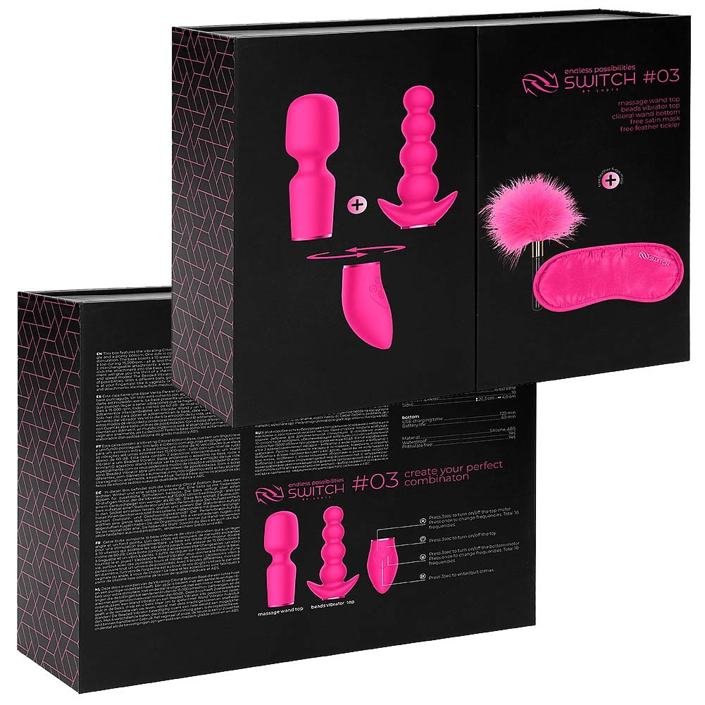 Switch Pleasure Kit No 3 Vibrator with Clitoral Wand and Beads Attachments, Pink - dearlady.us Switch Pleasure Kit No 3 Vibrator with Clitoral Wand and Beads Attachments, Pink - dearlady.us