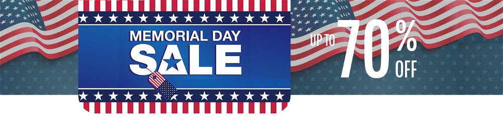 Up to 70% OFF Memorial Day Sale.